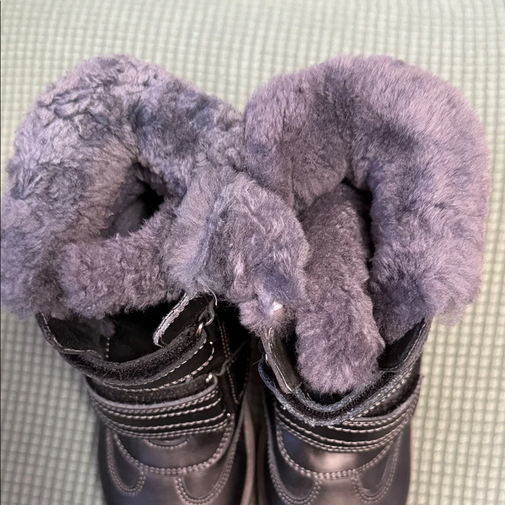 Kids Black and Gray Winter Boots